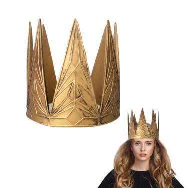 Imagem de Adereços de fantasia medieval de coroa de rainha do mal, tiara dourada de espuma de poliuretano para mulheres, baile de máscaras de Halloween, Natal, baile de máscaras, cosplay, adereços para cabeça