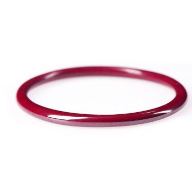 Imagem de Pulseira Cinnabar, pulseira redonda fina de alto polimento para mulheres