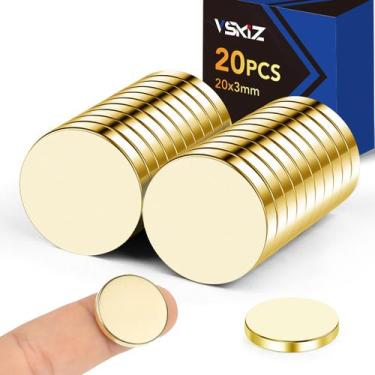 Imagem de Ímãs de disco VSKIZ 20 unidades de ímãs de terras raras de 20x3 mm dou