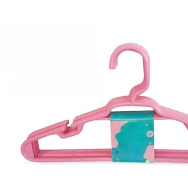 Imagem de Cabide Infantil Plástico Resistente Para Bebê Escolha(Rosa,20)
