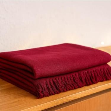 Imagem de Manta Para Sofá Cama Kit 300M x 180M Metros King Super Gigante 100% Algodão Premium,manta para sofá,capa para sofá(Vinho)