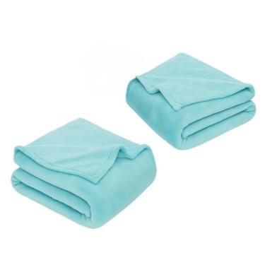 Imagem de Manta Casal, Coberta Manta Cobertor Casal Microfibra Lisa Antialérgica Coberta Macia Quentinha, 1,80x2,00m(AZUL-BEBÊ,1 COBERTA)