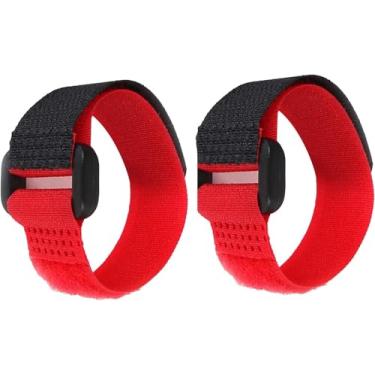 Imagem de 2 peças de coleira de galo de corvo vermelho, coleira de galo sem ruído de corvo cinto de pescoço para coleiras, arreios e trelas de nylon para evitar que galinhas gritem