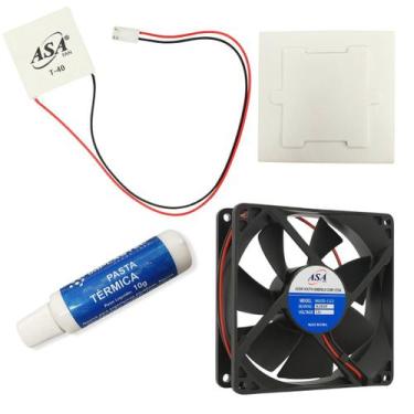 Imagem de Peltier Tec1-12706 T40 ASA FAN + Cooler 90mm + Pasta + Junta