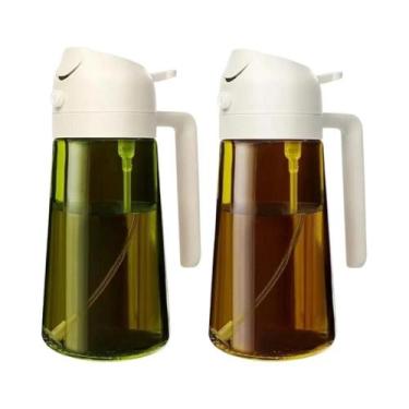 Imagem de Spray De Óleo De Vidro Escuro 470ML Dispensador De Azeite Bloqueador D