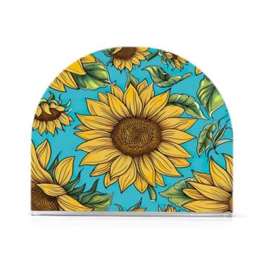 Imagem de Qilmy Porta-guardanapos para mesas, lindos porta-guardanapos de girassóis para cozinha, porta-guardanapos de mesa, porta-guardanapos de coquetel, porta-guardanapos de papel698