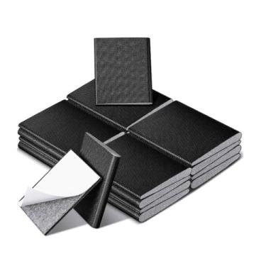 Imagem de 16 peças de vedação de canto de porta preta, almofadas adesivas de rolha para moldura de porta externa, remoção de clima e proteção contra correntes de ar