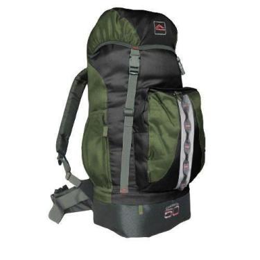 Imagem de 0050 - Mochila Caminhada 50 - Verde Com Preto - Trilhas &Amp; Rumos
