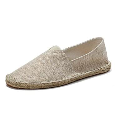 Imagem de Fereshte sapato masculino casual com estampa de alpargatas e sapatos baixos respiráveis, A# All Khaki, 10 Women/8.5 Men