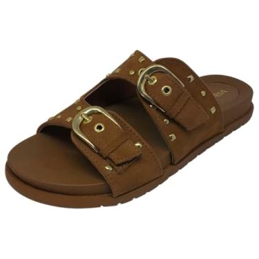 Imagem de Sandália Papete Feminina Casual Tachas Metalizadas Via Marte