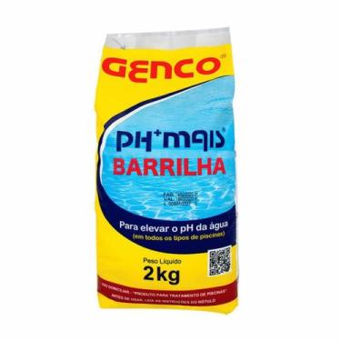 Imagem de Barrilha Genco 2kg Elevador de pH para Piscinas, Branco, 16x27x5cm, ph