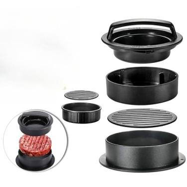 Imagem de Conjunto de 12X6CM Molde de pressão para carne de hambúrguer Para churrascos e lanches.