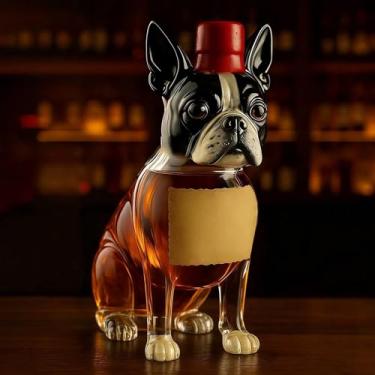Imagem de Garrafa de uísque para cães de 290 ml, garrafa engraçada de uísque para cães, licor de vidro vazio, novidade feita à mão, garrafa de vinho para armazenamento de bebidas alcoólicas, presente para