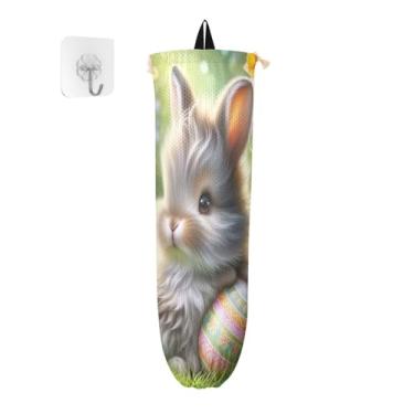 Imagem de Porta-sacolas plásticas fofas de coelhinho da Páscoa, armazenamento de sacolas plásticas de cozinha, organizador de sacolas plásticas