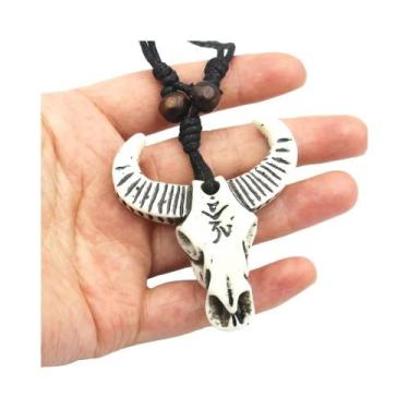 Imagem de Colar Masculino Retrô Com Pingente De Caveira De Vaca, Gargantilha Est