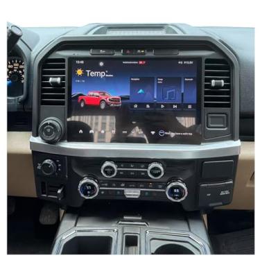 Imagem de Para Ford F150 2015-2021 rádio Android 13 polegadas 1920 * 1200 2K HD unidade de cabeça tela sensível ao toque sem fio Carplay tela de navegação GPS, atualização, reprodutor multimídia, estéreo