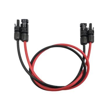 Imagem de Extensão 2m Preto+2m Vermelho Fotovoltaico 6mm + 2 Pares Mc4 - KING SO