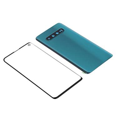 Imagem de aqxreight Tampa de Vidro Traseira do Telefone Móvel e Substituição do Painel de Vidro Externo para S10 G973Preto Telefone Adequado G973 Alto Rachado para Peças Altas Danificadas Cobrem Celular