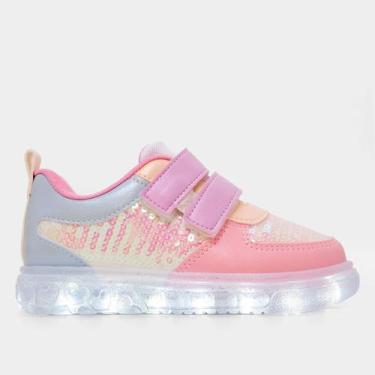 Imagem de Tênis Infantil Pampili Casual Menina, Rosa, 25