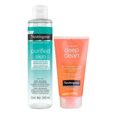 Imagem de Kit Sabonete Facial Neutrogena Deep Clean Grapefruit 150g + Água Micel
