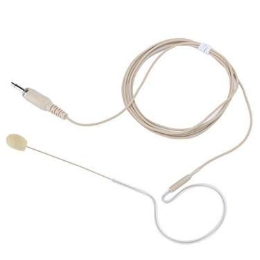 Imagem de Generic Microfone Condensador de karaokê, Fone de Ouvido Com Gancho único para Cantores, Músicos, Dj, Locutor de Tv, Creme de Metal, Entrada de 3.5mm, 1.6oz