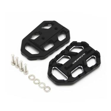 Imagem de Anti-derrapante Footpeg Apoio para os pés Pedais Pegs Descanso para para Versys650 1000 Versys X-300 Pedal ampliado(Preto)