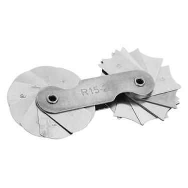 Imagem de Luqeeg Medidor de Raio de Aço Inoxidável para Verificação de Superfícies Convexas e Côncavas, R1-6.5MM a R25-50MM, 43g ~ 105g (R15-25MM)