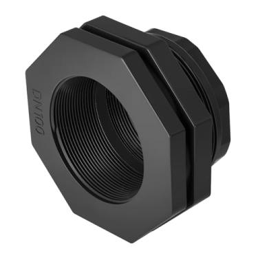 Imagem de Maasechs 1 peça de conector de tanque de água de encaixe de anteparo de PVC de 10 cm NPT para barris de chuva, aquários, banheiras, piscinas, preto