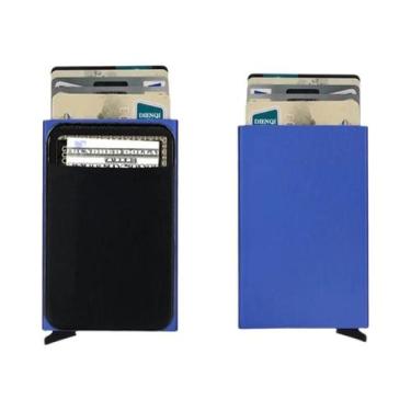 Imagem de Carteira Slim De Metal RFID Para Cartões De Crédito Para Homens, Minim
