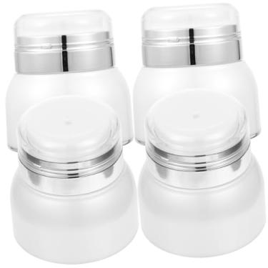 Imagem de 4pcs Vacuum Bottle Lotion Buttercream Creami Leak Proof Travel Bottles Face Cream Pump Dispenser Plastic Airless Cosmetic Container Empty Cream Packing Boxes Pressing Sub Container/159
