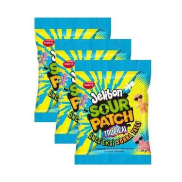 Imagem de Kit 3 Bala edinha Sour Patch Kids Sabor Tropical 80G - Mondelez
