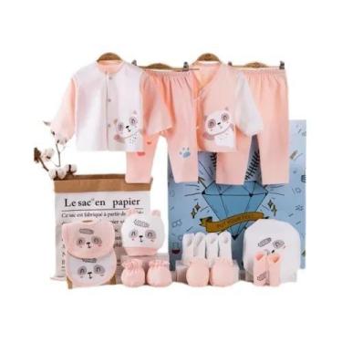 Imagem de Conjunto De Roupas Para Bebê Recém-Nascido 18 Peças 100% Algodão Roupa