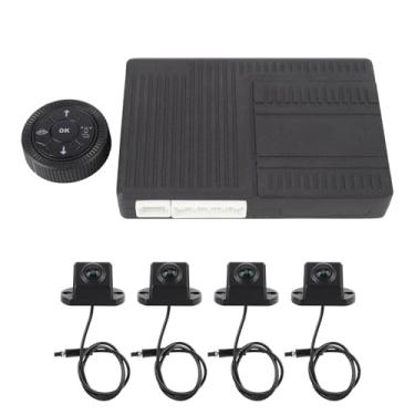 Imagem de Generic de Câmera de Visão Panorâmica de 360 ​​graus de Alta Definição Alertas de Reconhecimento de IA para Caminhões, 4 Câmeras, Gravação de Vídeo HD, Tela Multivisualização para Direção Segura