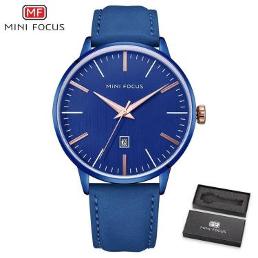 Imagem de Relógio Masculino Mini Focus Mf0115g-4 à Prova D'água Azul