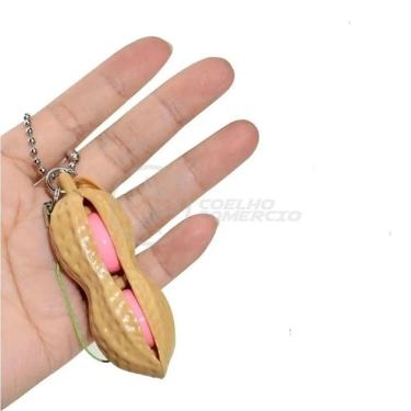 Imagem de Chaveiro Amendoim Fidget Toy Anti Stress Tiktok Relaxa