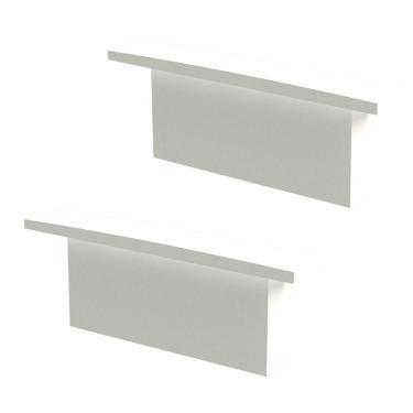 Imagem de Kit Acessórios Taschibra Para Perfil Embutir 0,9x2,4cm Vertex 24 Branco