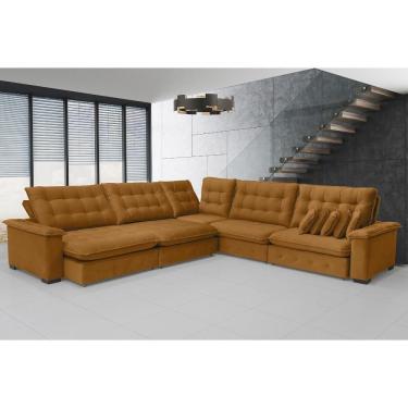 Imagem de Sofá Manchester 3.83x3.83m De Canto, Retrátil E Reclinável - Terra