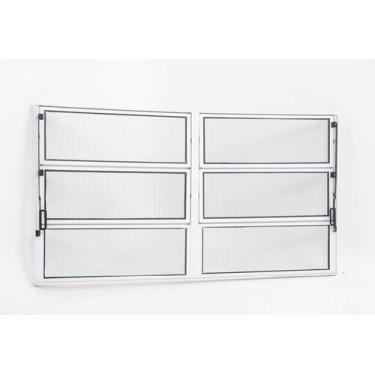 Imagem de Janela Basculante de Alumínio 0,80 X 1,20 Linha All Modular Cor Branco