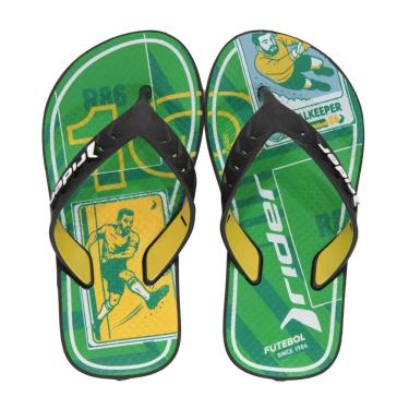 Imagem de Chinelo Infantil Rider Street Joy Preto/Verde/Amarelo