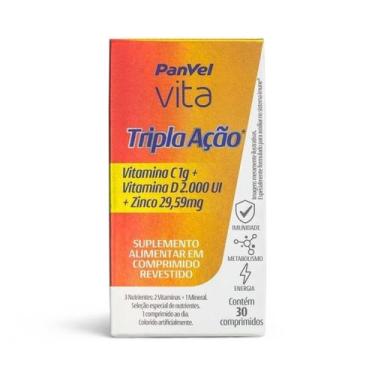 Imagem de Vitamina C Tripla Ação Panvel Vita 30 Comprimidos