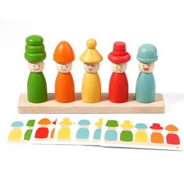 Imagem de Matching Game Montessori Expression com habilidades motoras finas - Ta