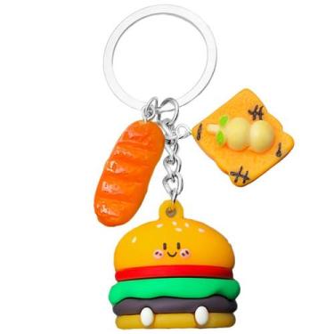 Imagem de Chaveiro Creative Burger and Bread para mulheres e homens - yiweisai