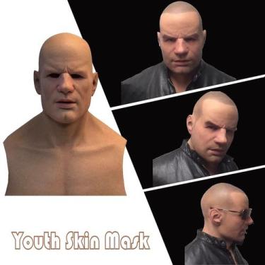 Imagem de Máscara de touca completa de látex engraçada de Halloween Horror - Glo