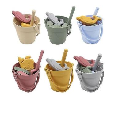 Imagem de Conjunto de brinquedos de praia de silicone de 8 peças para crianças n