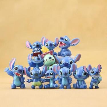 Imagem de Figuras de ação Disney Lilo And Stitch 12 unidades/lote de PVC de 3 cm