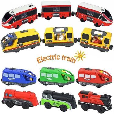 Imagem de Brinquedos de trem elétrico Locomotive Magnetic Car são adeq - Gloome 