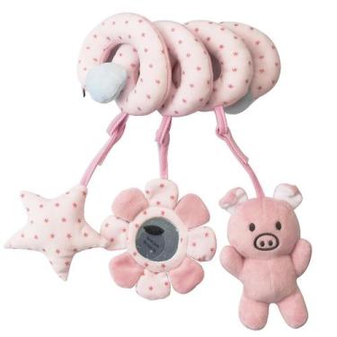 Imagem de Brinquedo de pelúcia pendurado em berço, boneca engraçada, educacional