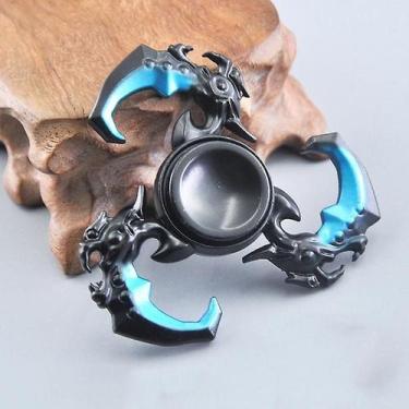 Imagem de Brinquedo Fidget Hand Spinner Finger Focus para adultos de metal color