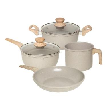 Imagem de Conjunto de panelas 4 pcs revestimento ceramico cinza dust oster