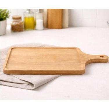 Imagem de Bandeja De Bambu C/ Cabo Para Servir Tábua Frios Lovely Vibe